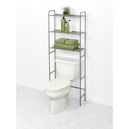 Zenna Home Zenna Home 60.2 in. H X 22.8 in. W X 8-1/2 in. D Silver Metal Spacesaver Shelf 2265NN